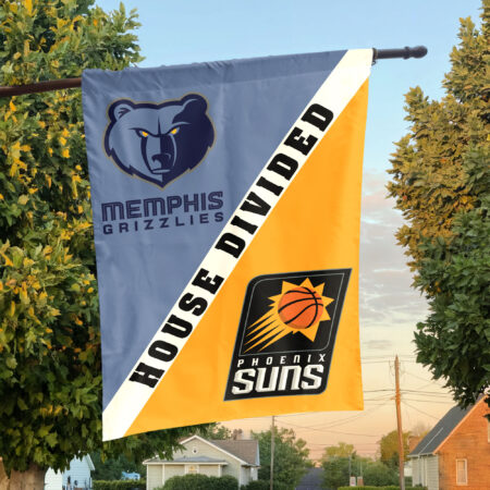 Memphis vs Phoenix House Divided Flag, NBA House Divided Flag Memphis vs Phoenix House Divided Flag, NBA House Divided Flag