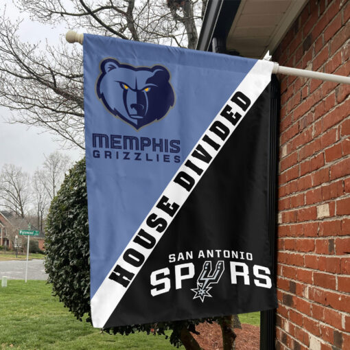 Memphis vs San Antonio House Divided Flag, NBA House Divided Flag