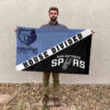 Memphis vs San Antonio House Divided Flag, NBA House Divided Flag