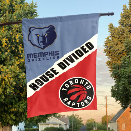 Memphis vs Toronto House Divided Flag, NBA House Divided Flag Memphis vs Toronto House Divided Flag, NBA House Divided Flag