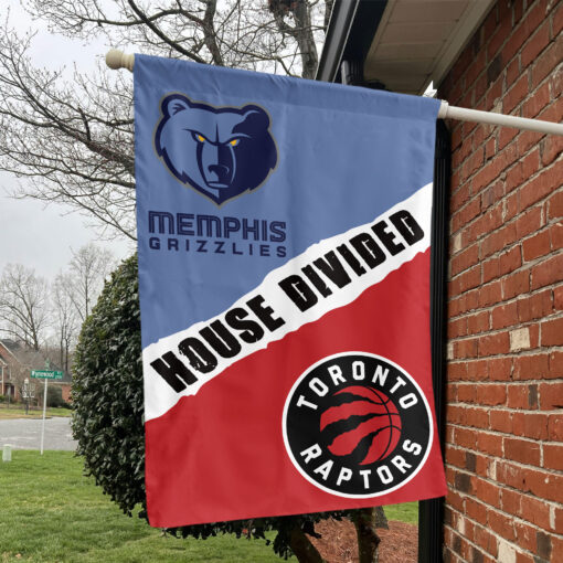 Memphis vs Toronto House Divided Flag, NBA House Divided Flag Memphis vs Toronto House Divided Flag, NBA House Divided Flag