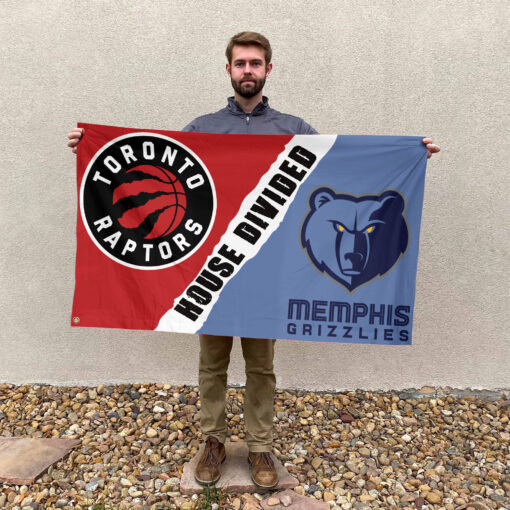 Memphis vs Toronto House Divided Flag, NBA House Divided Flag Memphis vs Toronto House Divided Flag, NBA House Divided Flag