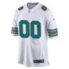 Miami Dolphins Alternate Custom Game Jersey - White, Limited Replica Fan Edition