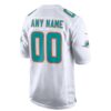 Miami Dolphins Custom Game Jersey - White, Limited Replica Fan Edition