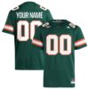 Miami Hurricanes Custom Alternate Premier Football Jersey - Green, Limited Replica Fan Edition
