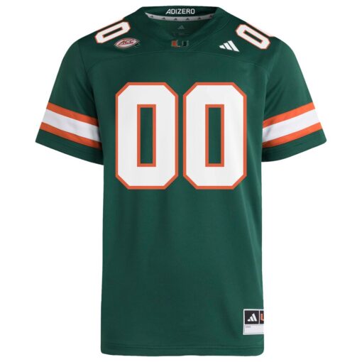 Miami Hurricanes  Custom Alternate Premier Football Jersey – Green, Limited Replica Fan Edition