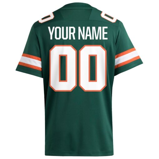 Miami Hurricanes  Custom Alternate Premier Football Jersey – Green, Limited Replica Fan Edition