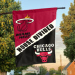 Miami vs Chicago House Divided Flag, NBA House Divided Flag