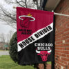 Miami vs Chicago House Divided Flag, NBA House Divided Flag 1 Miami vs Chicago House Divided Flag, NBA House Divided Flag