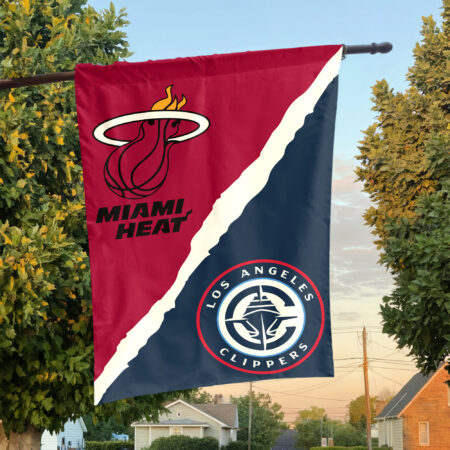 Miami vs LA House Divided Flag, NBA House Divided Flag Miami vs LA House Divided Flag, NBA House Divided Flag