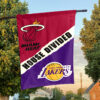 Miami vs Los Angeles House Divided Flag, NBA House Divided Flag
