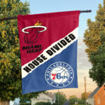 Miami vs Philadelphia House Divided Flag, NBA House Divided Flag