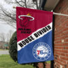 Miami vs Philadelphia House Divided Flag, NBA House Divided Flag