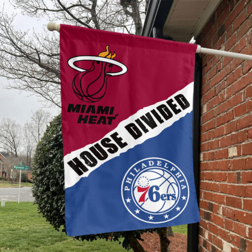 Miami vs Philadelphia House Divided Flag, NBA House Divided Flag