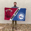 Miami vs Philadelphia House Divided Flag, NBA House Divided Flag