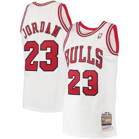 Michael Jordan Chicago Bulls Mitchell & Ness 1995 Hardwood Classics Authentic Jersey – White, Limited Replica Fan Edition