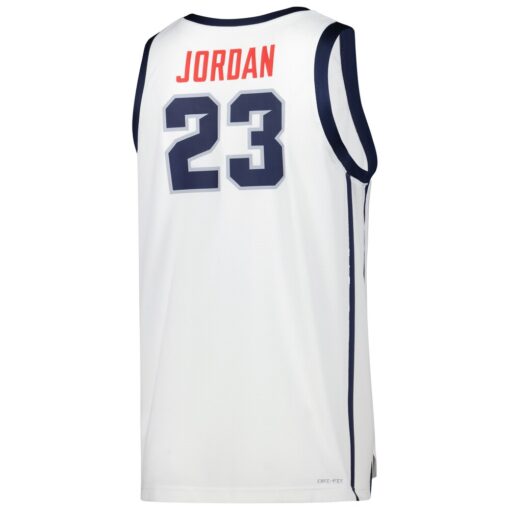 Michael Jordan Howard Bison Jordan Brand Replica Basketball Jersey – White, Limited Replica Fan Edition