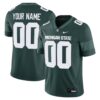 Michigan State Spartans Custom Football Game Jersey - Green, Limited Replica Fan Edition