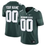 Michigan State Spartans  Custom Football Game Jersey - Green, Limited Replica Fan Edition