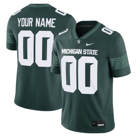Michigan State Spartans  Custom Football Game Jersey – Green, Limited Replica Fan Edition