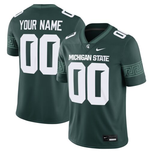 Michigan State Spartans  Custom Football Game Jersey – Green, Limited Replica Fan Edition