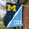 Michigan vs Custom Team House Divided Flag, Custom College Flag 1 Michigan vs Custom Team House Divided Flag, Custom College Flag