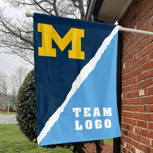 Michigan vs Custom Team House Divided Flag, Custom College Flag Michigan vs Custom Team House Divided Flag, Custom College Flag