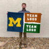 Michigan vs Custom Team House Divided Flag, Custom Game Day Flag 2 Michigan vs Custom Team House Divided Flag, Custom Game Day Flag