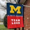 Michigan vs Custom Team House Divided Flag, Custom House Flag 1 Michigan vs Custom Team House Divided Flag, Custom House Flag