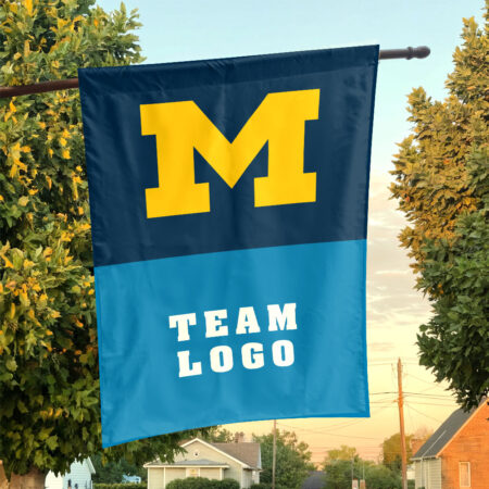 Michigan vs Custom Team House Divided Flag, Custom NCAA Flag