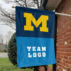 Michigan vs Custom Team House Divided Flag, Custom NCAA Flag 1 Michigan vs Custom Team House Divided Flag, Custom NCAA Flag