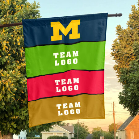 Michigan vs Custom Team House Divided Flag, Custom Rival Flag