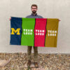 Michigan vs Custom Team House Divided Flag, Custom Rival Flag 2 Michigan vs Custom Team House Divided Flag, Custom Rival Flag
