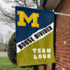 Michigan vs Custom Team House Divided Flag, Custom Rivalry Flag 1 Michigan vs Custom Team House Divided Flag, Custom Rivalry Flag