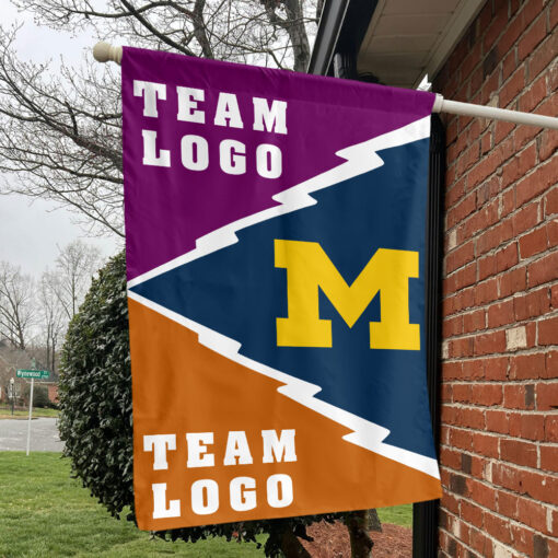 Michigan vs Custom Team House Divided Flag, Custom Spirit Flag Michigan vs Custom Team House Divided Flag, Custom Spirit Flag