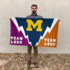 Michigan vs Custom Team House Divided Flag, Custom Spirit Flag 2 Michigan vs Custom Team House Divided Flag, Custom Spirit Flag