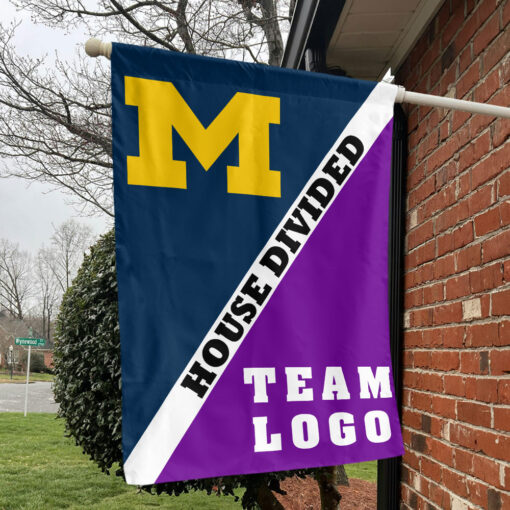 Michigan vs Custom Team House Divided Flag, Custom Split Flag Michigan vs Custom Team House Divided Flag, Custom Split Flag