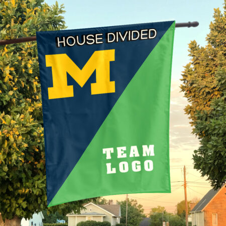 Michigan vs Custom Team House Divided Flag, Custom Team Flag Michigan vs Custom Team House Divided Flag, Custom Team Flag