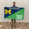 Michigan vs Custom Team House Divided Flag, Custom Team Flag 2 Michigan vs Custom Team House Divided Flag, Custom Team Flag