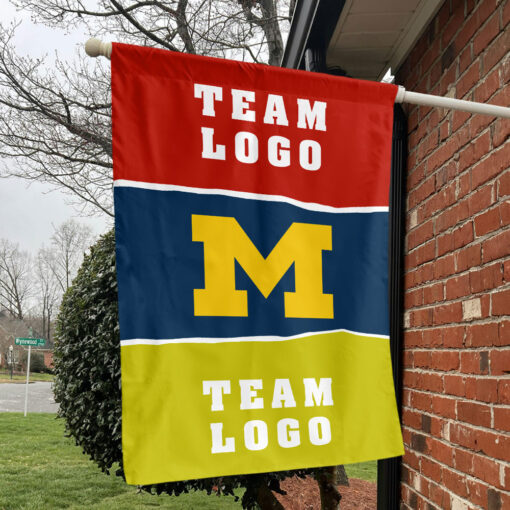 Michigan vs Custom Team House Divided Flag, Custom Two Team Flag Michigan vs Custom Team House Divided Flag, Custom Two Team Flag