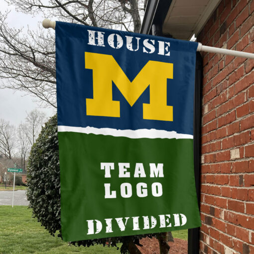 Michigan vs Custom Team House Divided Flag, NCAA College Flag Michigan vs Custom Team House Divided Flag, NCAA College Flag