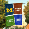 Michigan vs Custom Team House Divided Flag, NCAA College Rivalry Flag