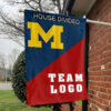 Michigan vs Custom Team House Divided Flag, NCAA Custom Flag