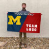 Michigan vs Custom Team House Divided Flag, NCAA Custom Flag