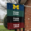 Michigan vs Custom Team House Divided Flag, NCAA Rival Flag 1 Michigan vs Custom Team House Divided Flag, NCAA Rival Flag