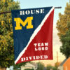 Michigan vs Custom Team House Divided Flag, NCAA Rivalry Flag