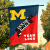 Michigan vs Custom Team House Divided Flag, NCAA Team Flag