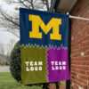 Michigan vs Custom Team House Divided Flag, Personalized Game Day Flag 1 Michigan vs Custom Team House Divided Flag, Personalized Game Day Flag