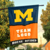 Michigan vs Custom Team House Divided Flag, Personalized House Flag