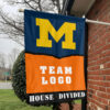 Michigan vs Custom Team House Divided Flag, Personalized House Flag 1 Michigan vs Custom Team House Divided Flag, Personalized House Flag